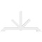 Ekena Millwork Vanguard Architectural Grade PVC Gable Bracket, 72"W x 36"H x 4"D x 4"F, 12/12 Pitch GBP072X36X0404VAN00 - alternate 2
